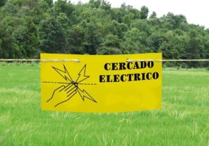 Cartel indicador cercas electricas