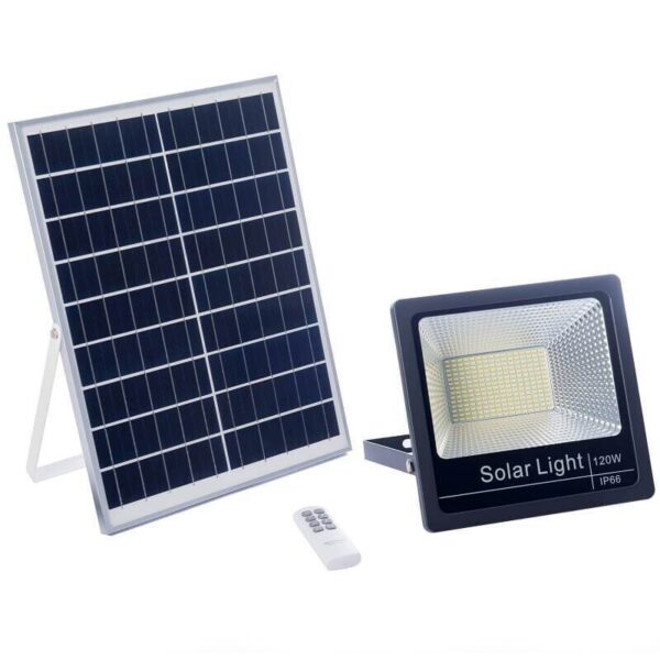 Foco LED solar 120W con placa solar