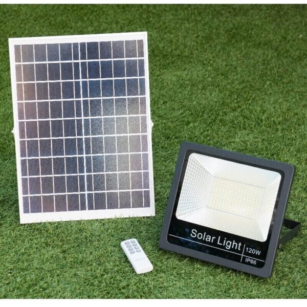 Foco LED solar 120W con placa solar