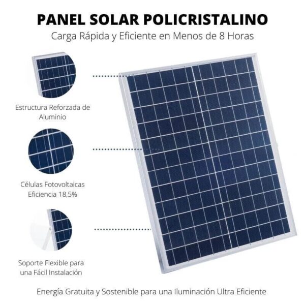 Farola LED solar 120W con placa solar