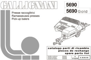 Descargar PDF Despiece Gallignani empacadora 5690