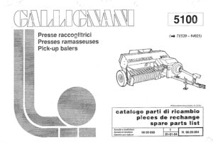 Descargar PDF Despiece Gallignani empacadora 5100