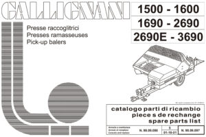 Descargar PDF Despiece Gallignani empacadora 3690