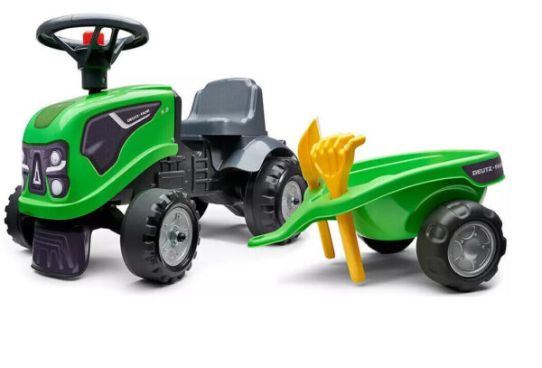 JUGUETE TRACTOR DEUTZ FAHR 5D CON REMOLQUE