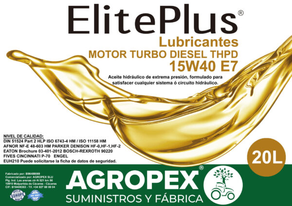 Aceite ElitePlus 15W40 E7 MOTOR