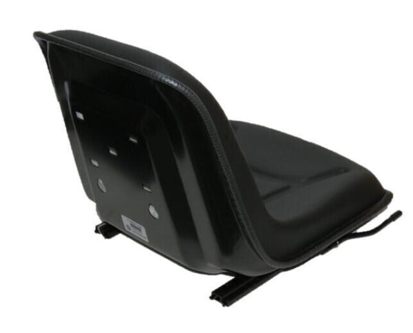 Asiento cubeta PVC negro con guias railes RM460