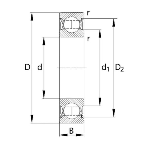 Rodamiento de bolas 6014 70 x 110 x 20 mm