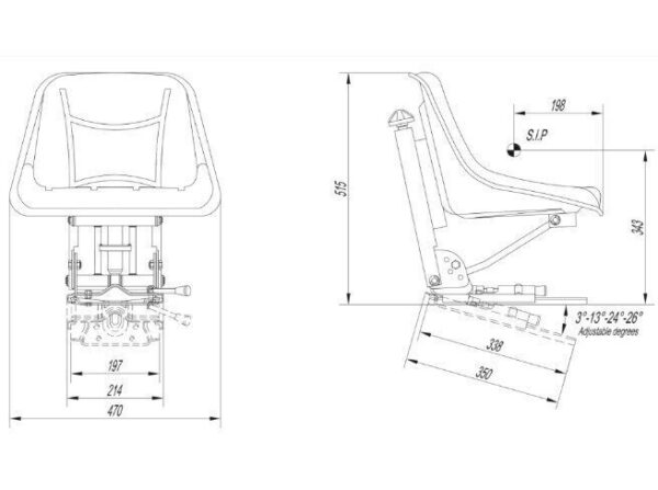 Asiento con suspensión mecánica RM450110