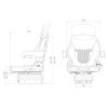 Asiento Grammer Compacto Comfort M con Suspensión Neumática con compresor de 12v MSG 93/521 - Tela