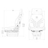Asiento Grammer Compacto Comfort W con Suspensión Neumática con compresor de 12v MSG 93/721 - Tela