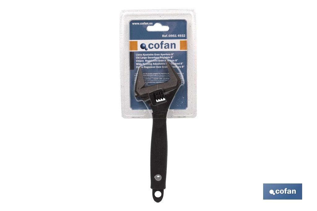 Llave inglesa | Gran apertura | Varias medidas y aperturas | Ajustable | Fabricada en acero al cromo-vanadio - Imagen 2