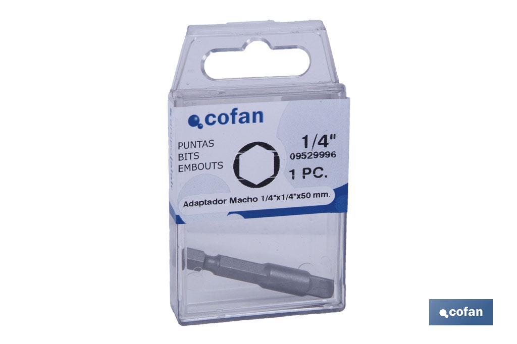 Adaptador portavasos de 1/4" para vasos de 1/4" | Medidas de longitud en 25 mm y 50 mm | Fabricado en cromo vanadio - Imagen 2