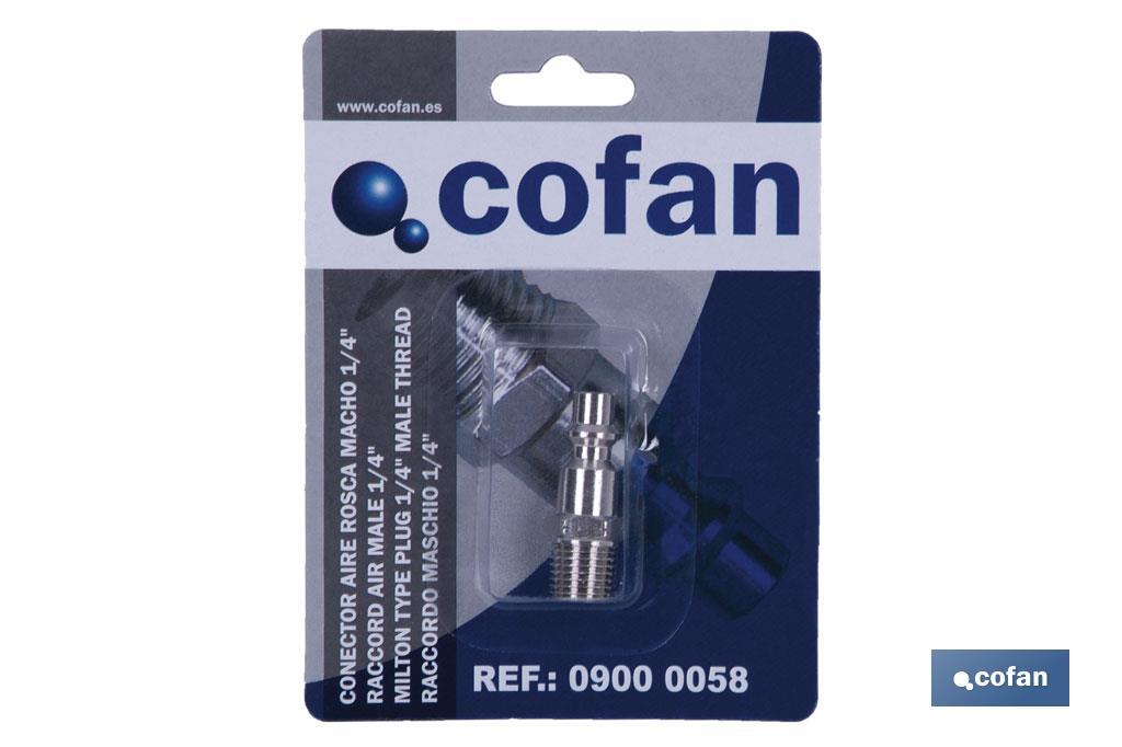 Conector de aire rosca macho 1/2" | Acoplador rosca macho BSP 1/2” para instalaciones neumáticas - Imagen 2