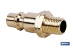 Conector de aire rosca macho 1/2" de Gran caudal | Acoplador rosca macho BSP 1/2” de gran caudal para instalaciones neumáticas