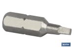 Punta Cuadrada para atornillador de Acero | Modelo 1/4" Robertson Estándar | Longitud 25 y 50 mm