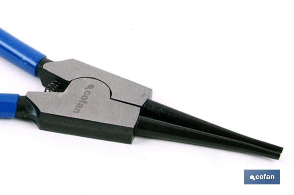 Alicates para arandelas con circlip exterior recto | Fabricados en acero de alta calidad | Medidas de los alicates: 300 mm - Imagen 2