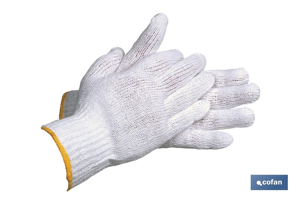 Guantes de punto de algodón con puño elástico | Cómodos y resistentes | Correcta adherencia | Ideales para actividades agrícolas