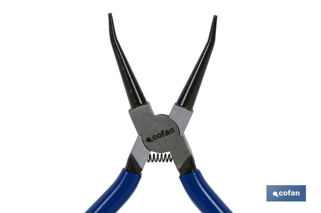 Alicates para arandelas con circlip interior recto | Fabricados en acero de alta calidad | Medidas de los alicates: 300 mm - Imagen 3