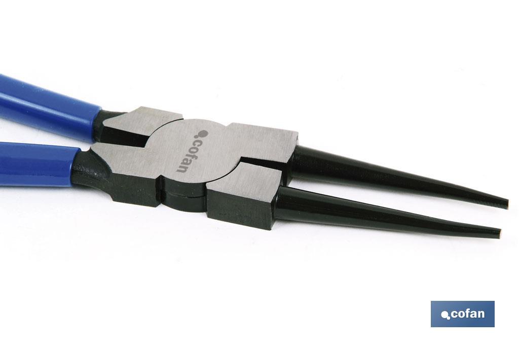 Alicates para arandelas con circlip interior recto | Fabricados en acero de alta calidad | Medidas de los alicates: 300 mm - Imagen 4