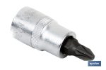 Llave de vaso de 1/2" | Fabricada en acero al cromo vanadio de alta calidad | Con punta corta Pozidriv 3