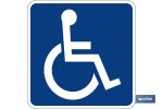 PLACA PERSONAS CON MOVILIDAD REDUCIDA DE 210X210MM.