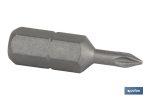 Puntas Pozidrive de atornillar en 1/4' | Con huellas desde PZ 0, PZ 1, PZ 2 y PZ 3 | Versiones de 25 y 50 mm de longitud