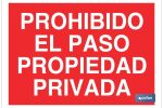 Prohibido el paso propiedad privada