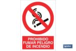 Prohibido fumar peligro de incendio