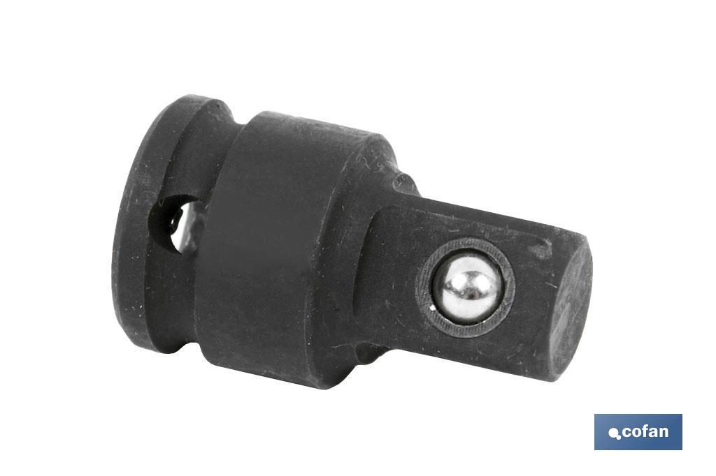 Adaptador de impacto 1/2" a 3/8"| Con cuadradillo macho 3/8" y hembra de 1/2" | Fabricado especial para herramientas de impacto