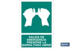 Salida de Emergencia Presione la Barra para Abrir