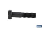 Tornillo con cabeza hexagonal DIN-931 | Rosca parical 1/2 | Clase 12,9 negro | Métricas desde M-6 hasta M-16