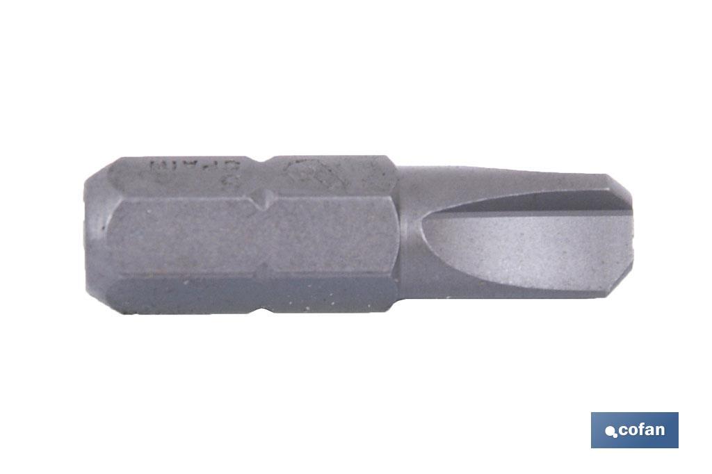 Punta Tri-Wing Extra dura de atornillar | Modelo 1/4" Tri-Wing | Longitud 25 mm