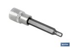 Llave de vaso de 1/2" | Fabricada en acero al cromo vanadio de alta calidad | Con punta larga Allen