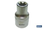 Llave de vaso torx hembra de 1/4" | Fabricada en acero al cromo vanadio | Medida de la llave: E-11