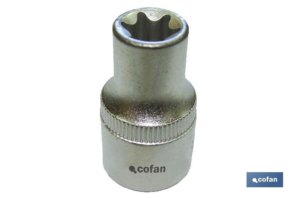 Llave de vaso torx hembra de 1/4" | Fabricada en acero al cromo vanadio | Medida de la llave: E-11