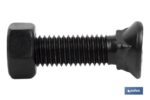 Tornillo cultivador | Cabeza ovalada y cuello cuadrado | Tuerca hexagonal DIN 934 incluida | Clase 8.8 | Disponible en diferentes medidas