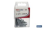BLÍSTER DE 9 UDS. PUNTA DE ACERO ZINCADO CABEZA PLANA 34X70 MM VENTA UNITARIA