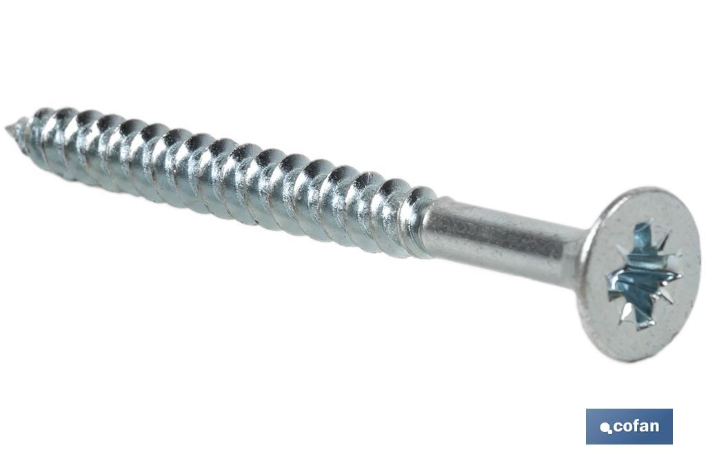 Tornillo rosca madera | Pozidrive DIN Zincado 7505A | Diferentes medidas - Imagen 2