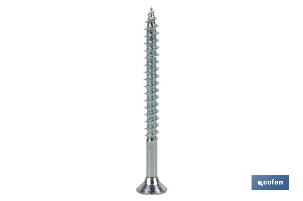 Tornillo rosca madera | Pozidrive DIN Zincado 7505A | Diferentes medidas - Imagen 3