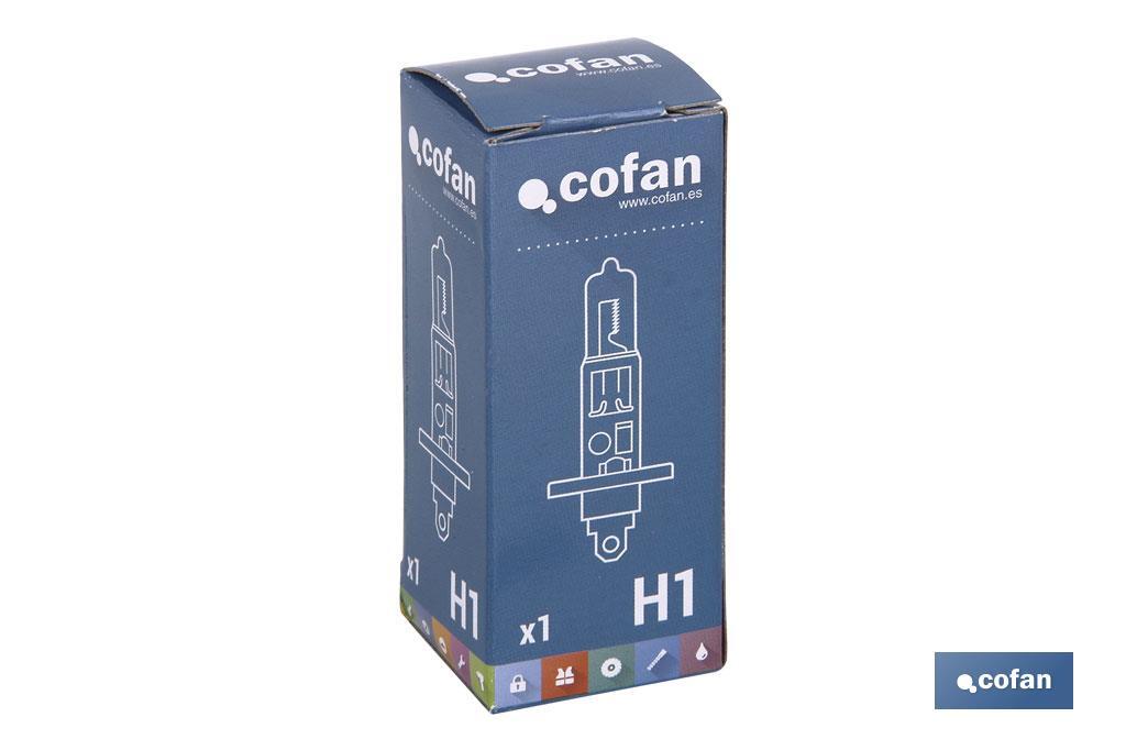 LÁMPARA HALÓGENA COFAN H1 (P14,5S) 12V 55W - Imagen 2