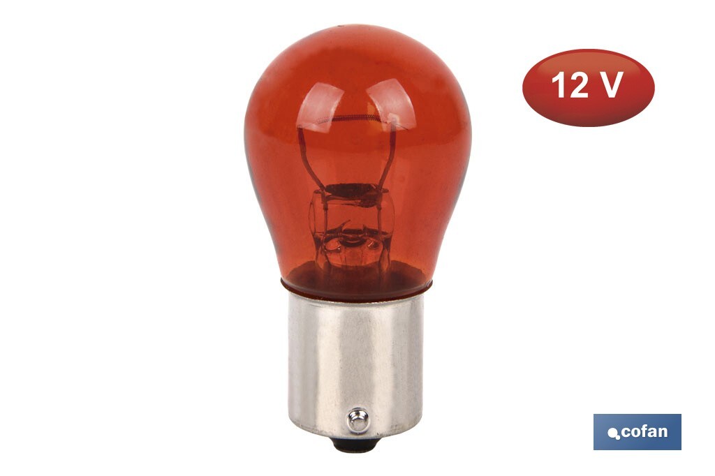 Lámpara PY21 W 12 V (BA15s) | Color: Ámbar
