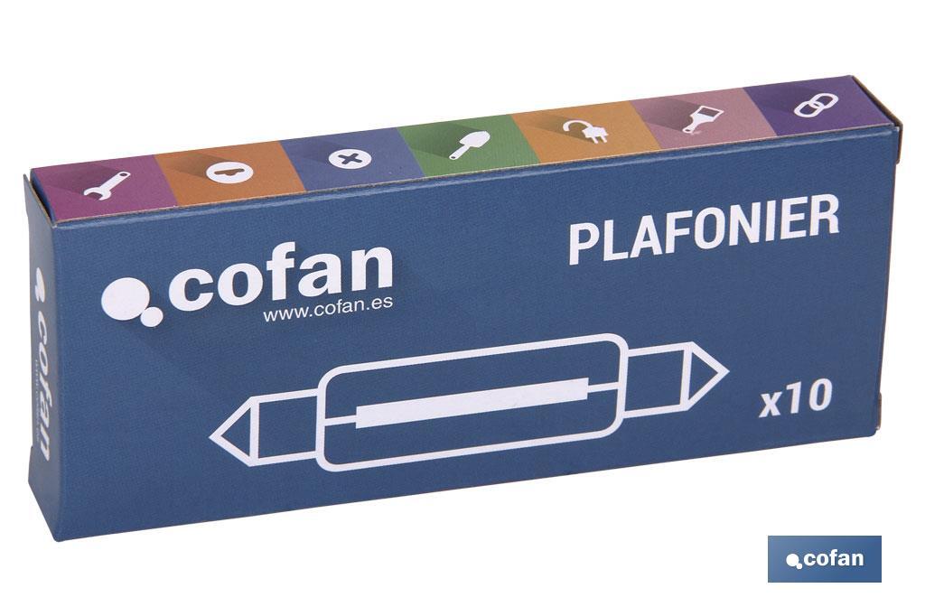Lámpara plafonier C10W (11 x 38 mm) 12 V - Imagen 2
