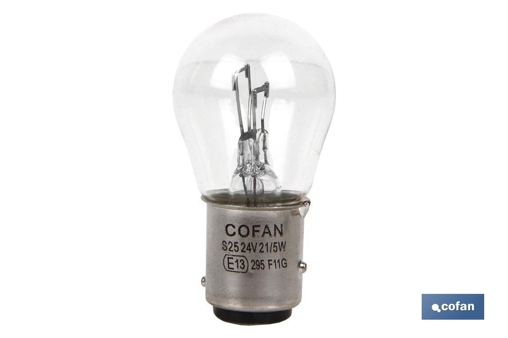 Lámpara de 2 polos P21/5W (BA15d) 24 V - Imagen 3