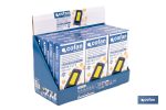 EXPOSITOR CON 12 LÁMPARAS DE INSPECCIÓN COB LED Y PANEL SOLAR