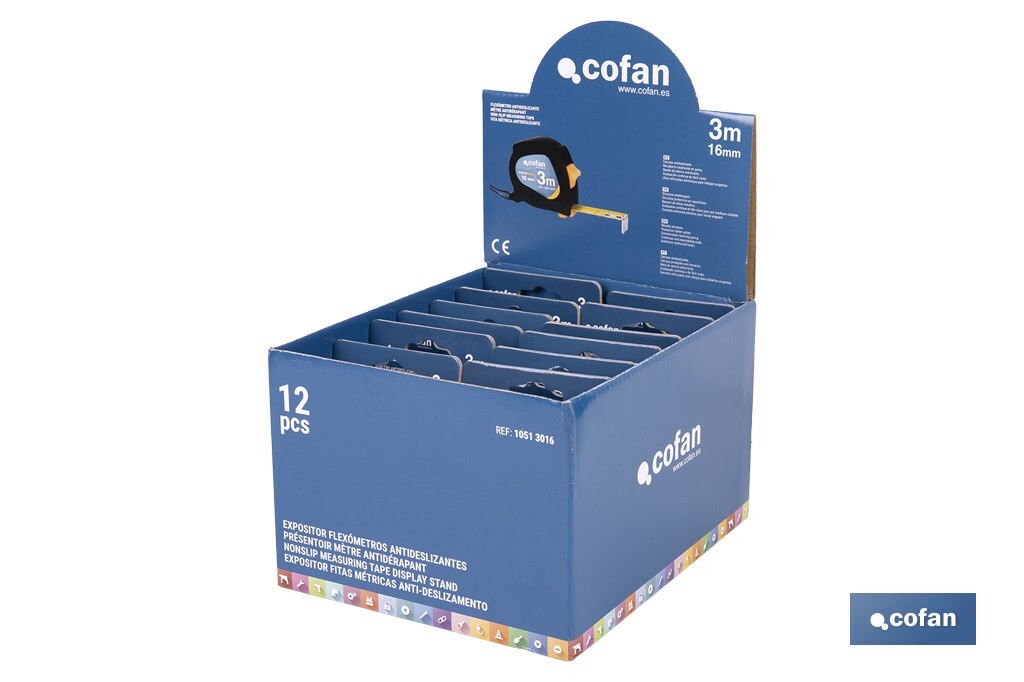 Expositor para flexómetros antideslizantes de Cofan | Incluyen los flexómetros | Varias medidas y capacidades - Imagen 2