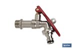 Grifo con maneta y toma para candado adecuado para manguera | Disponible en diferentes medidas