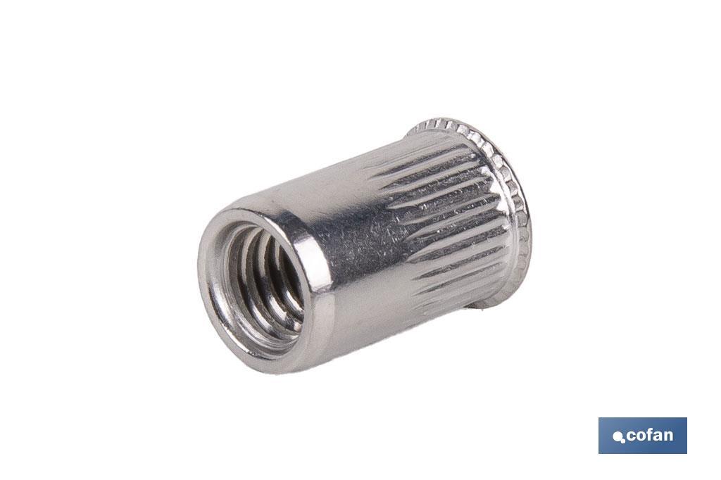 Tuercas remachables ranuradas de cabeza reducida A-2 | Amplia variedad de métricas - Imagen 3