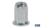 Tuercas Remachables Acero Cabeza Ancha "Hexagonal"