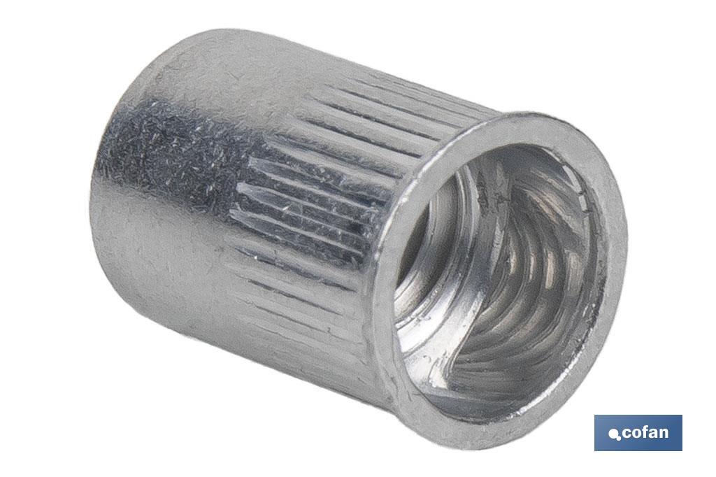 Tuercas Remachables Cilíndricas de Aluminio con Cabeza Reducida | Gran variedad de medidas - Imagen 3