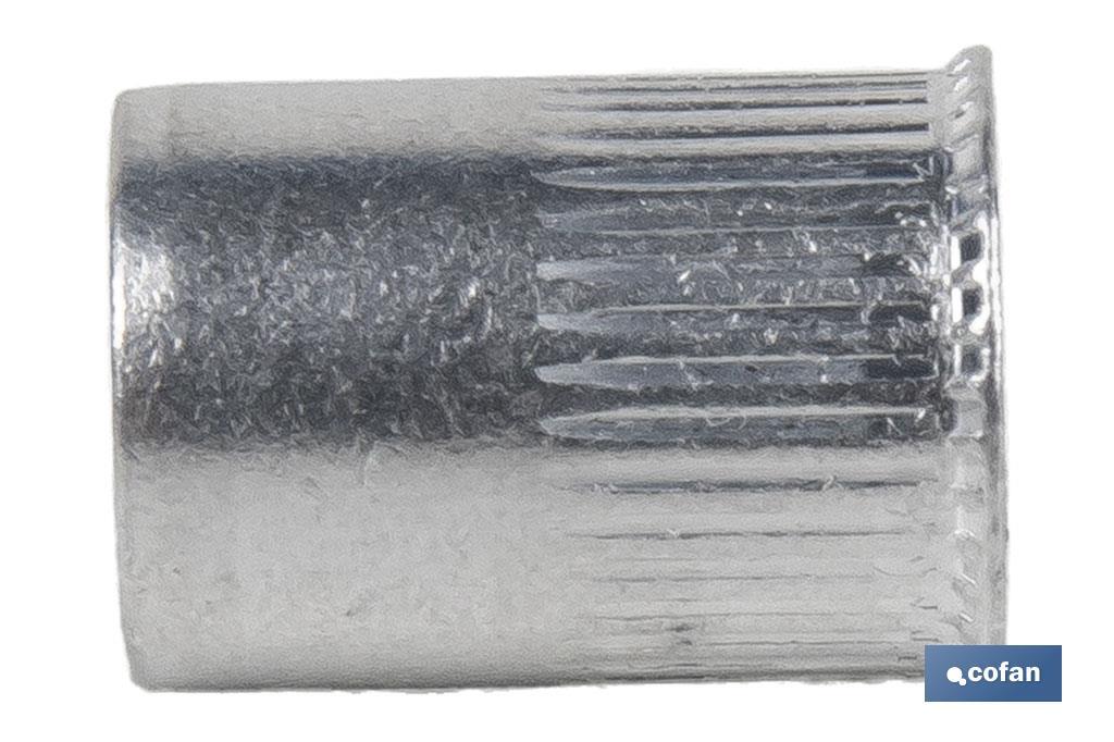 Tuercas Remachables Cilíndricas de Aluminio con Cabeza Reducida | Gran variedad de medidas - Imagen 4